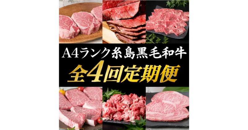 【ふるさと納税】【全4回定期便】糸島黒毛和牛 食べ比べ セット 合計 7.42kg (シャトーブリアン サーロイン カルビ ローストビーフ ロース ヒレ バラ モモ 切り落とし) 【糸島ミートデリ工房】 [ACA073] 500000円 500000円 50万 黒毛和牛 冷凍配送