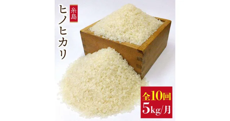 【ふるさと納税】【全10回定期便】栽培期間中農薬不使用 ヒノヒカリ 5kg×10回(毎月1回)コース 糸島市 / 二丈赤米産直センター [ABB015] 133000円 常温 100000円 10万