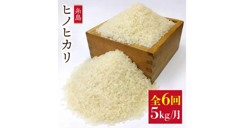 【ふるさと納税】【全6回定期便】栽培期間中農薬不使用 ヒノヒカリ 5kg×6回(毎月1回)コース 糸島市 / 二丈赤米産直センター [ABB012] 80000円 8万円 常温