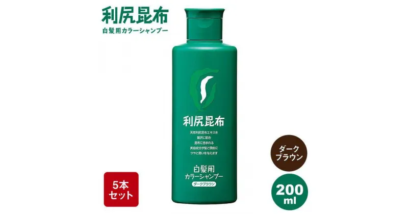 【ふるさと納税】【5本入】利尻カラーシャンプー ダークブラウン 糸島 / 株式会社ピュール [AZA027] 65000円 6万5千円