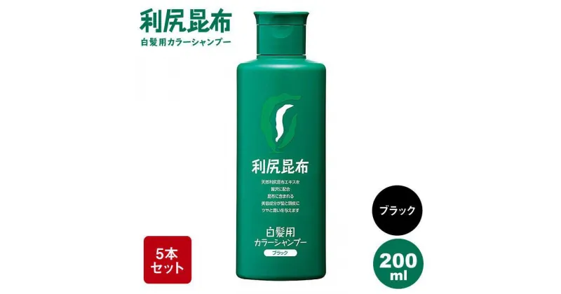 【ふるさと納税】【5本入】利尻カラーシャンプー ブラック 糸島 / 株式会社ピュール [AZA029] 65000円 6万5千円