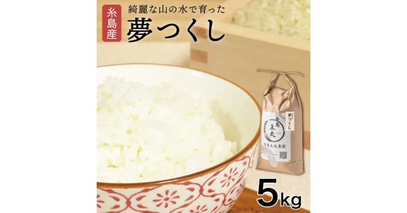 【ふるさと納税】【令和6年産新米 】糸島産 夢つくし 5kg 糸島市 / 糸島王丸農園 ( 谷口汰一 )【いとしまごころ】 [AAZ001] 13000円 常温 米 玄米 白米