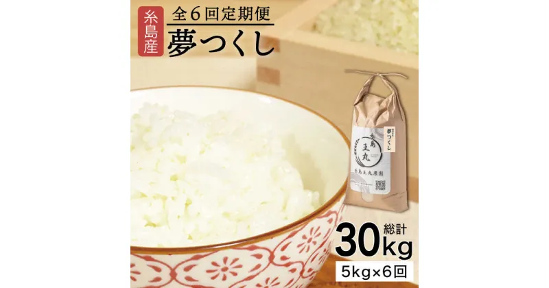 【ふるさと納税】【全6回定期便】 糸島産 夢つくし 5kg × 6回 (月1回)糸島市 / 糸島王丸農園（谷口汰一）【いとしまごころ】[AAZ003] 77000円 常温 米 玄米 白米