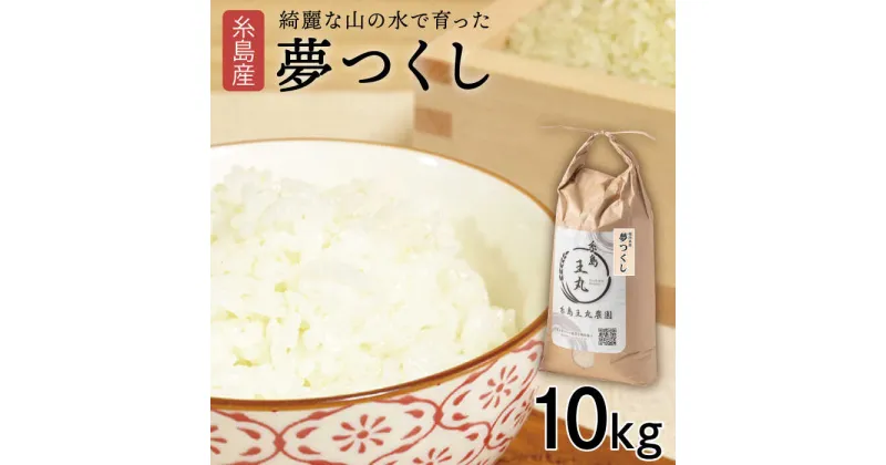 【ふるさと納税】【令和6年産新米】糸島産 夢つくし 10kg 糸島市 / 糸島王丸農園 ( 谷口汰一 )【 いとしまごころ】[AAZ005] 21000円 常温 米 玄米 白米