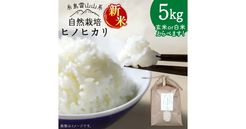 【ふるさと納税】【新米先行予約】自然栽培ヒノヒカリ5kg《糸島》【大石ファーム】[ATE001] 16000円 常温