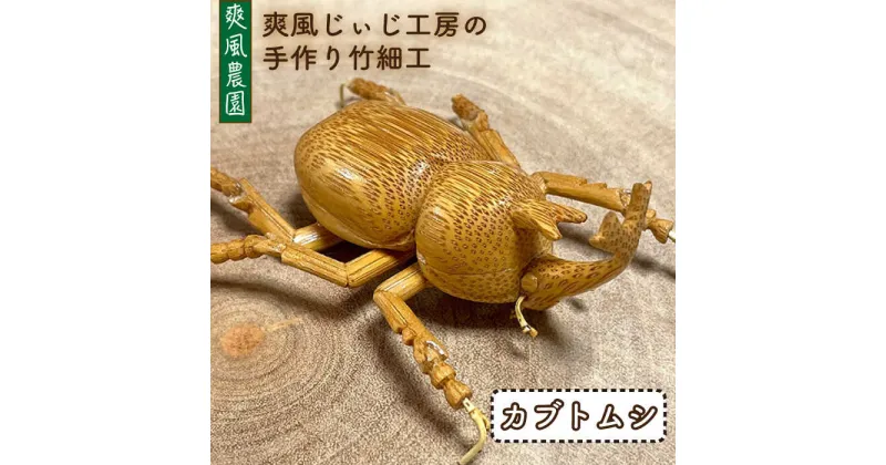 【ふるさと納税】爽風じぃじ工房の手作り竹細工 カブトムシ≪糸島市≫【爽風農園】【いとしまごころ】カブトムシ/竹細工/クラフト/手作り/昆虫 [AIZ002] 18000円