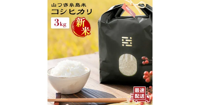 【ふるさと納税】期間中農薬不使用 山つき 糸島米 3kg（コシヒカリ）《糸島》【itoshimacco《(株)やました》】 [ARJ009] 14000円 常温 いとしまっこ