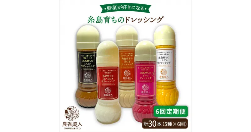 【ふるさと納税】【全6回定期便】糸島産 野菜が好きになるドレッシング！！5本セット [AAG019] 85000円 8万5千円