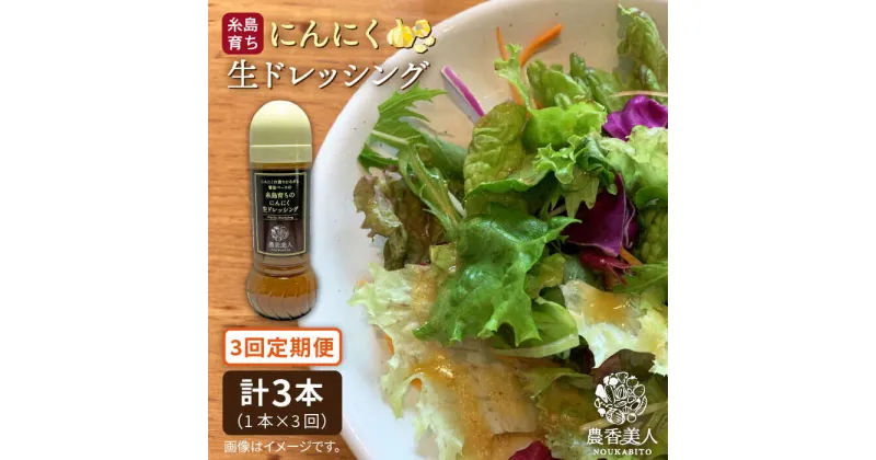 【ふるさと納税】【全3回定期便】糸島そだちのにんにく 生ドレッシング（285ml×1本×3回）《糸島》【農香美人】 [AAG036] 16000円