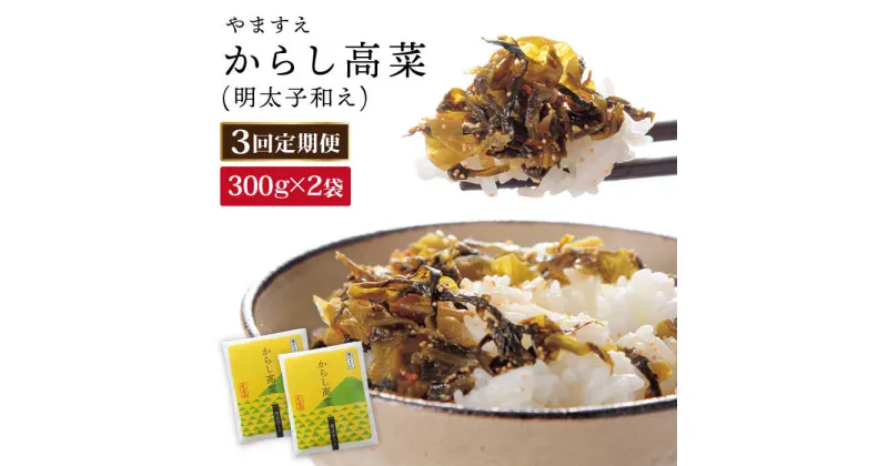 【ふるさと納税】【 全3回 定期便 】明太子入り からし高菜 600g （ 300g × 2袋 ） 糸島市 / やますえ [AKA056] 明太高菜 ご飯のお供 16000円 1万6千円 常温