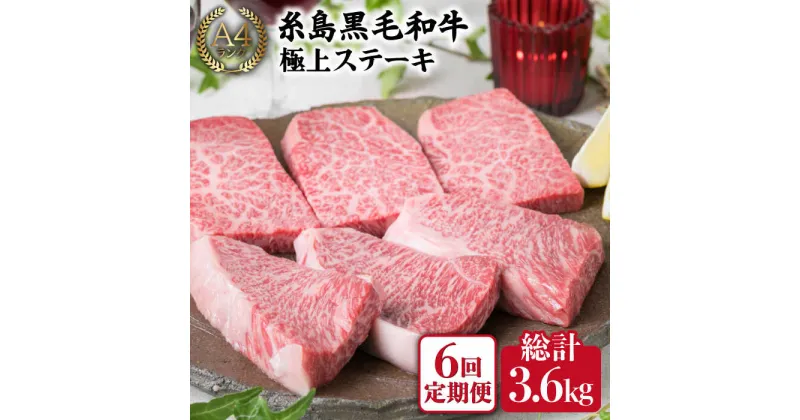 【ふるさと納税】【全6回 定期便 】【極上 ステーキ 】合計 600g (6枚入) ハネシタロース ランプ A4ランク 糸島 黒毛和牛 【糸島ミートデリ工房】[ACA170] 180000円 100000円 10万 黒毛和牛 冷凍配送