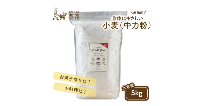 【ふるさと納税】【糸島産小麦使用】伊都のかおり（中力粉）5kg《糸島》【天然パン工房楽楽】【いとしまごころ】 [AVC062] 30000円 常温