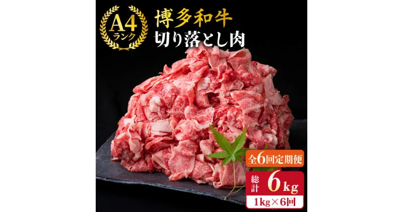 【ふるさと納税】【全6回定期便】A4〜A5ランク 博多和牛 切り落とし 1kg （ 250g × 4P ）糸島市 / 糸島ミートデリ工房 [ACA190] 薄切り 牛肉 小分け 101000円 100000円 10万 黒毛和牛 冷凍配送