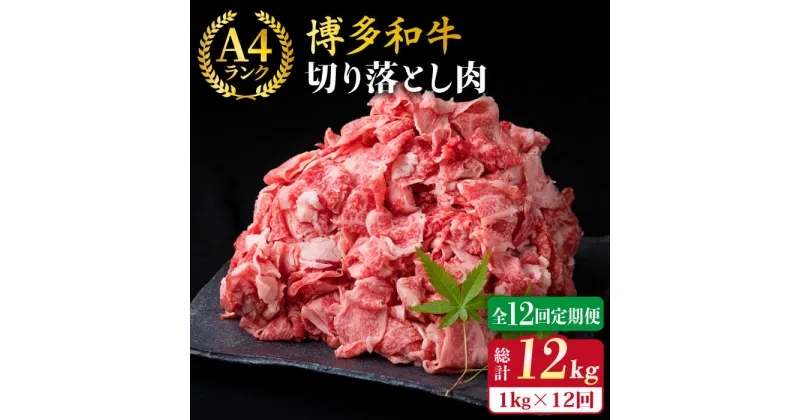 【ふるさと納税】【全12回定期便】A4〜A5ランク 博多和牛 切り落とし 1kg （ 250g × 4P ）糸島市 / 糸島ミートデリ工房 [ACA191] 薄切り 牛肉 小分け 202000円 200000円 20万 黒毛和牛 冷凍配送