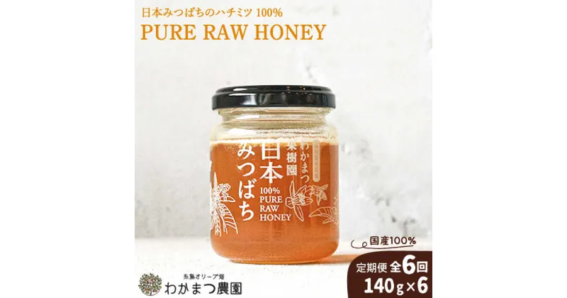 【ふるさと納税】【全6回定期便】わかまつ果樹園の日本みつばちのハチミツ100％（PURE RAW HONEY） [AHB033] 64000円 常温