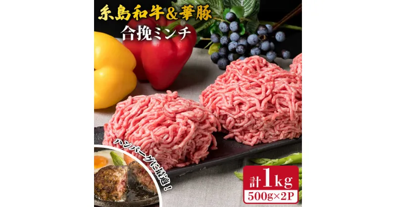 【ふるさと納税】糸島和牛 糸島豚 合挽ミンチ 500g×2p 計1kg 糸島ミートデリ工房 [ACA240] 10000円 1万円