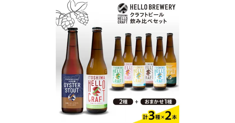 【ふるさと納税】【 3種 飲み比べ 】糸島 クラフト ビール 瓶 詰め合わせ 6本 セット 糸島市 / HELLO BREWERY [AGM001] 地ビール ビール 17000円