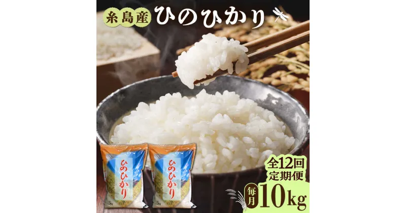 【ふるさと納税】【先行予約】【全12回定期便】糸島産 ひのひかり 10kg × 12回 糸島市 / 三島商店 [AIM016] お米 九州 208000円 常温 200000円 20万【2024年11月以降順次発送】