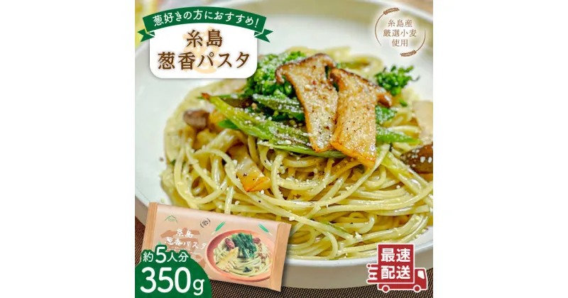 【ふるさと納税】糸島 葱香 パスタ350g 5人分 糸島市 / Carna パスタ スパゲッティ 4000円 4千円 [ALA048]