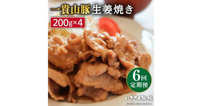 【ふるさと納税】【全6回定期便】焼くだけ定番おかず！一貴山豚 生姜焼き 4パック 糸島市 / いきさん牧場 [AGB017] 56000円