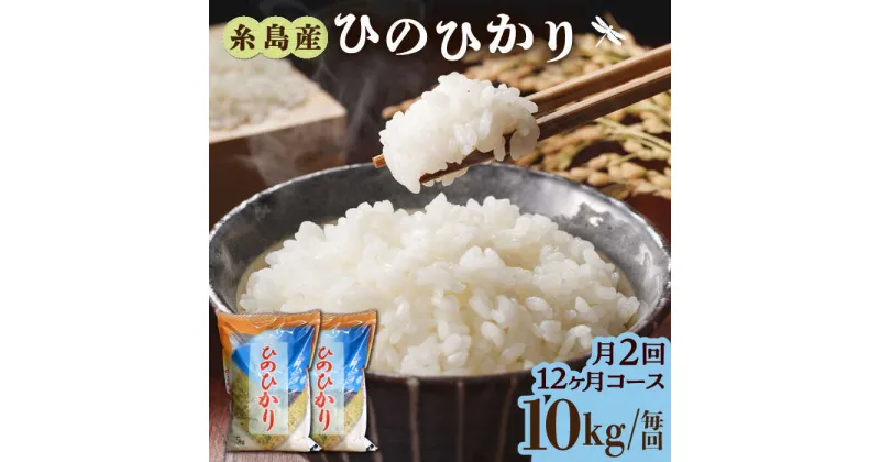 【ふるさと納税】【先行予約】【月2回お届け】【全24回定期便】糸島産 ひのひかり 10kg 12ヶ月コース 糸島市 / 三島商店[AIM034] 416000円 400000円 40万【2024年11月以降順次発送】