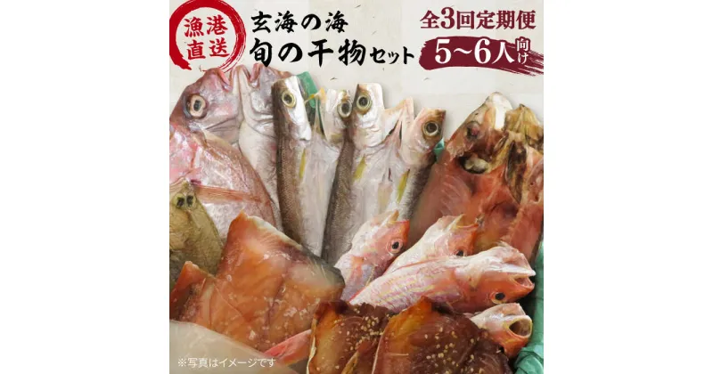 【ふるさと納税】【全3回定期便】塩にもこだわり！玄海の海旬の干物大満足セット(5,6人向け) 福ふくの里 [ALD008] 45000円 4万5千円