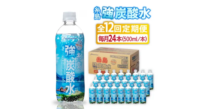 【ふるさと納税】【全12回定期便】強炭酸水 プレーン 500ml × 24本 糸島市 / スターナイン 炭酸水 国産 [ARM011] 84000円