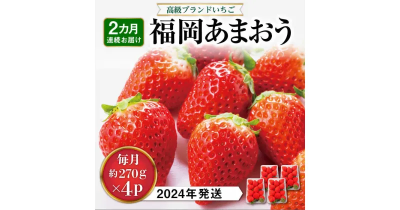 【ふるさと納税】【全2回定期便】【 期間限定 】 あまおう いちご 1,080g ( 約 270g × 4パック ) 糸島市 / 株式会社HSP-テクノ [AZL005] グランデ 等級 福岡県 24000円