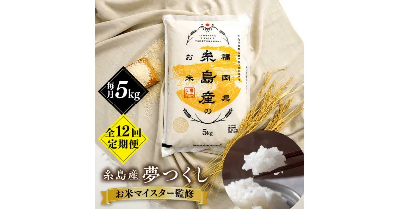 【ふるさと納税】【全12回定期便】【こだわり精米】令和5年 糸島産 夢つくし 5kg 糸島市 / RCF 米 お米マイスター[AVM005] 137000円 10万円 常温