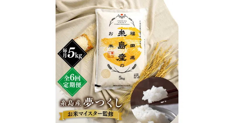 【ふるさと納税】【全6回定期便】【こだわり精米】令和5年 糸島産 夢つくし 5kg 糸島市 / RCF 米 お米マイスター[AVM004] 69000円 常温