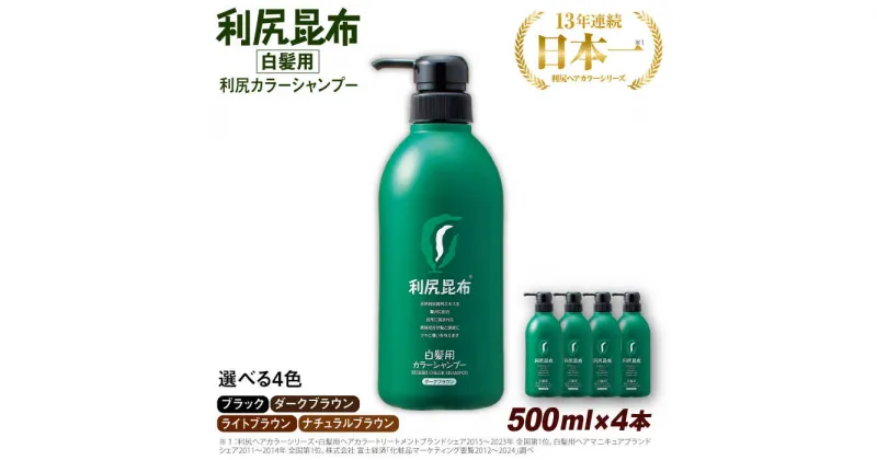 【ふるさと納税】【4本入】［白髪用］ 利尻カラーシャンプー 大容量サイズ 糸島市 / 株式会社ピュール ヘアケア シャンプー[AZA067]