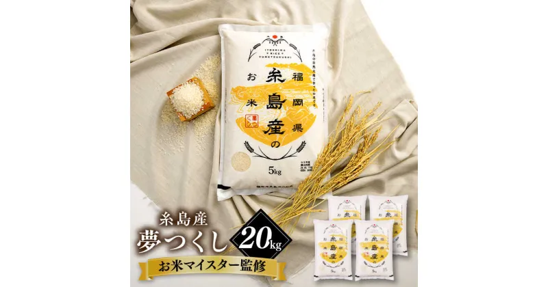 【ふるさと納税】【こだわり精米】令和5年 糸島産 夢つくし 20kg(5kg×4) 糸島市 / RCF 米 お米マイスター [AVM009] 常温 40000円