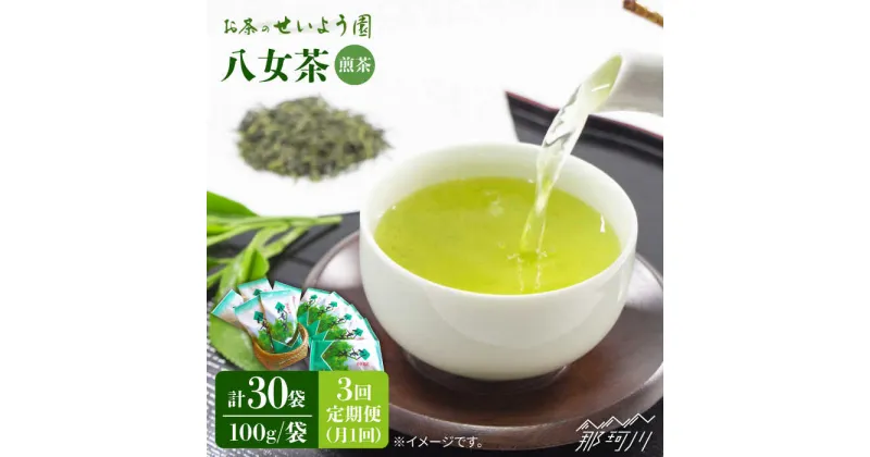 【ふるさと納税】【全3回定期便】八女茶 10袋（1kg）セット ＜お茶の星陽園＞那珂川市 定期便 お茶 緑茶 茶葉 [GAD008]63000 63000円