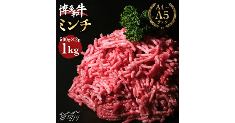 【ふるさと納税】【ワンランク上の贅沢】博多和牛 牛肉 ミンチ 1kg＜肉のくまもと屋＞那珂川市 牛肉 肉 黒毛和牛 ブランド牛 国産 BBQ バーベキュー 和牛 牛ミンチ ハンバーグ 九州産 ハンバーガー ひき肉 A5ランク [GBI026]13000 13000円