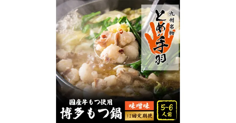 【ふるさと納税】【全12回定期便】九州名物 とめ手羽 博多 もつ鍋 セット 味噌味 5-6人前＜株式会社フェリックス＞那珂川市 定期便 もつ鍋 モツ鍋 もつなべ もつ鍋セット もつ 鍋 国産 牛 モツ とめ手羽 [GCE010]249000 249000円