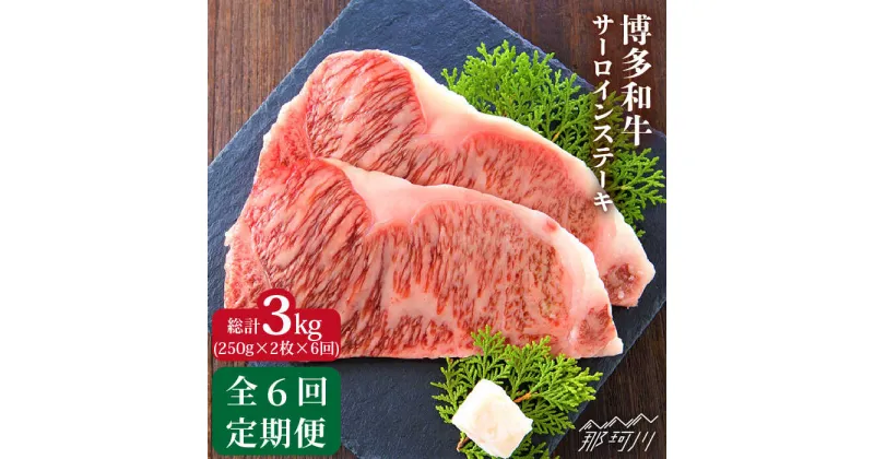 【ふるさと納税】【全6回定期便】博多和牛 牛肉 サーロイン ステーキ 500g（250g×2枚）＜株式会社MEAT PLUS＞那珂川市 定期便 牛肉 肉 黒毛和牛 ブランド牛 国産 BBQ バーベキュー▽希少部位 レア 記念日 料理 定期便 黒毛和牛 国産牛 [GBW017] 118000 118000円