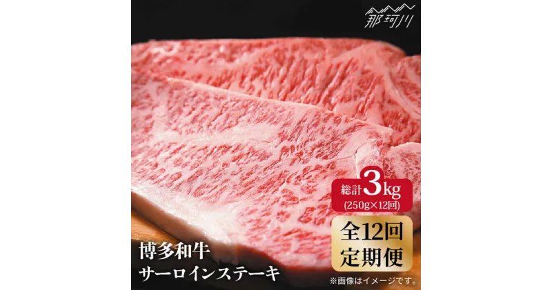 【ふるさと納税】【全12回定期便】博多和牛 牛肉 サーロイン ステーキ 250g×1枚＜株式会社MEAT PLUS＞那珂川市 定期便 牛肉 肉 黒毛和牛 ブランド牛 国産 BBQ バーベキュー ▽牛肉 贅沢 高級 和牛 記念日 料理 家庭用 定期便 博多和牛[GBW033] 132000 132000円