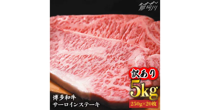 【ふるさと納税】【訳あり】博多和牛 サーロイン ステーキ セット 5kg（250g×20枚）＜株式会社MEAT PLUS＞那珂川市 牛肉 肉 黒毛和牛 ブランド牛 国産 BBQ バーベキュー [GBW053]190000 190000円