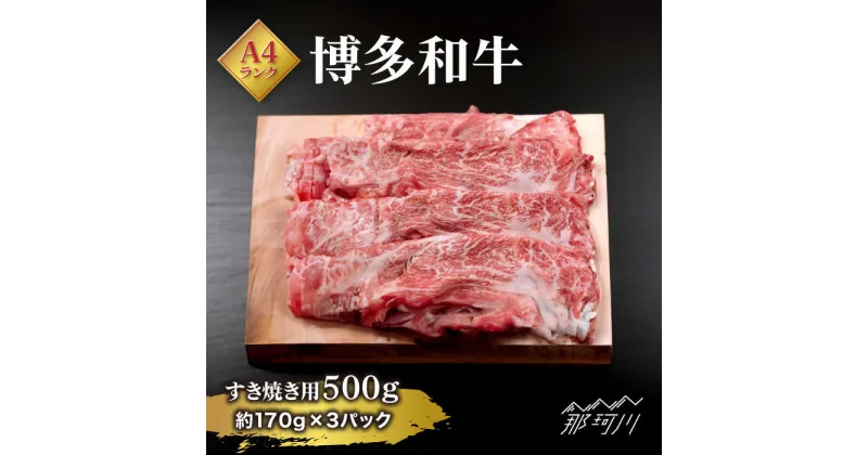 【ふるさと納税】博多和牛 すき焼用 500g＜エヌ・ティー・ケイ サブジ＞那珂川市 牛肉 肉 黒毛和牛 ブランド牛 国産 BBQ バーベキュー[GAP013]20000 20000円