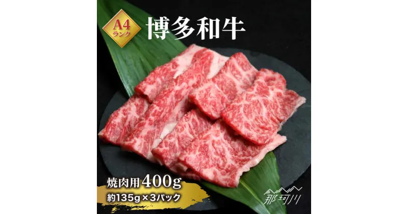 【ふるさと納税】博多和牛 焼肉用 セット 400g＜エヌ・ティー・ケイ サブジ＞那珂川市 牛肉 肉 黒毛和牛 ブランド牛 国産 BBQ バーベキュー[GAP014]20000 20000円