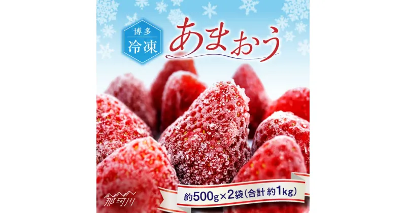 【ふるさと納税】福岡県産【博多冷凍あまおう】約500g×2袋 合計約1kg＜株式会社H&Futures＞ 那珂川市 いちご フルーツ くだもの 果物 あまおう 九州産 苺 国産 冷凍いちご[GDS005]11000 11000円