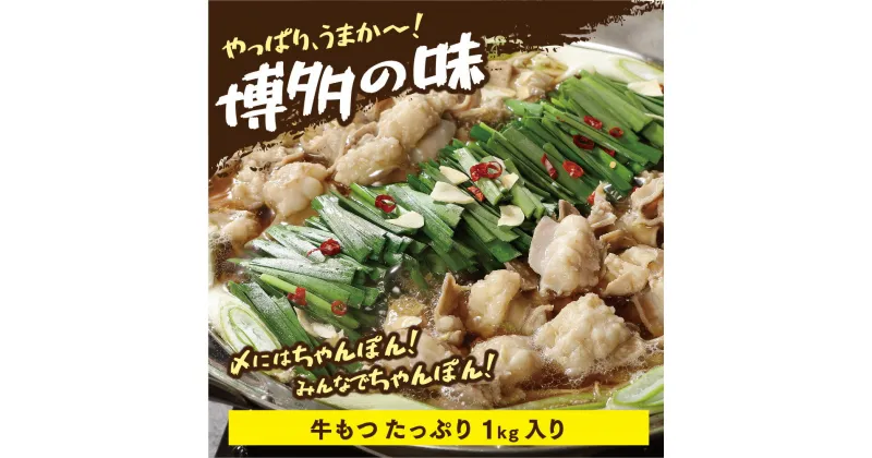 【ふるさと納税】牛もつ鍋 しょうゆ味 1kg 4人前×2 ちゃんぽん麺付き もつ鍋 創業55年の老舗肉屋が厳選！ 小分け 冷凍 送料無料 鍋 セット もつ鍋セット 福岡 もつなべ モツ鍋 お取り寄せグルメ 2023 1万円 10000円 EZ007