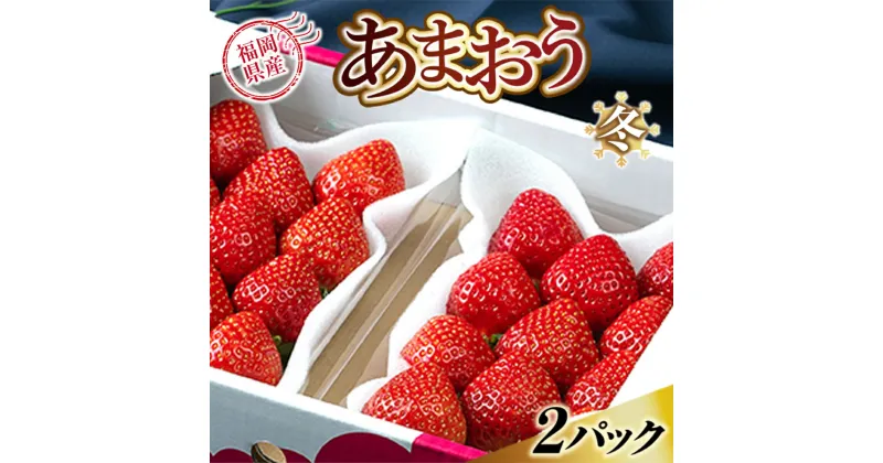 【ふるさと納税】福岡産あまおう 送料無料 苺 イチゴ ストロベリー フルーツ 果物 プレゼント ギフト 福岡 期間限定 数量限定 冬2パック 先行予約※2024年12月上旬から2025年1月下旬に順次発送予定 AX001