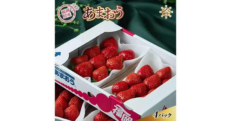 【ふるさと納税】あまおう 苺 イチゴ 福岡県産 送料無料 冬 4パック ギフト 先行予約※2024年12月上旬から2025年1月下旬に順次発送予定 AX002