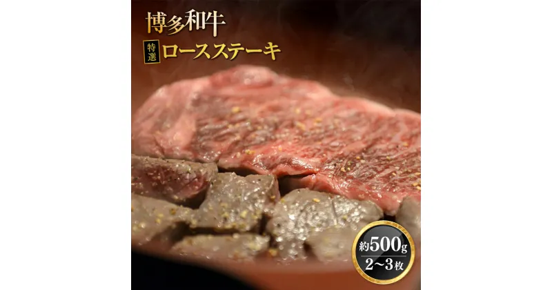 【ふるさと納税】博多和牛特選ロースステーキ 約500g 2~3枚 冷凍 送料無料 牛肉 ステーキ ロース 博多和牛 DY012