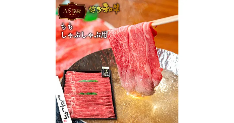 【ふるさと納税】A5等級 博多和牛 ももしゃぶしゃぶ用 500g 送料無料 A5ランク しゃぶしゃぶ肉 鍋 モモ肉 黒毛和牛 和牛 牛肉 高級 お中元 お歳暮 贈り物 プレゼント ギフト LZ005