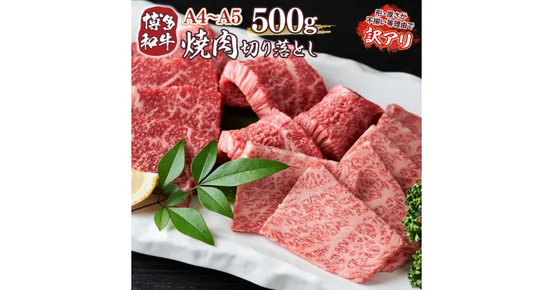 【ふるさと納税】訳あり！A4～A5 博多和牛焼肉切り落とし(肩ロース・バラ）500g 送料無料 牛肉 博多和牛 国産 焼き肉 DX039