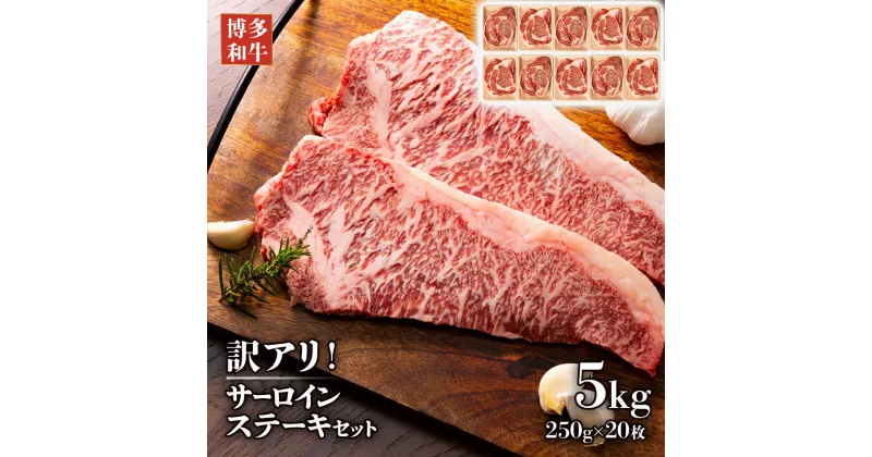 【ふるさと納税】訳あり！博多和牛 黒毛和牛 サーロインステーキセット　5kg（250g 2枚入り×10p） お取り寄せグルメ お取り寄せ 福岡 お土産 九州 福岡土産 取り寄せ グルメ 福岡県