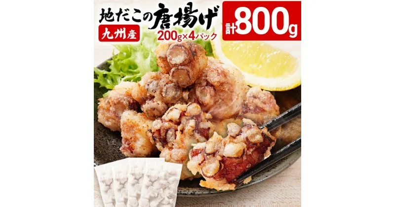 【ふるさと納税】九州産 地だこの唐揚げ 800g（200g×4パック）たこ タコ 唐揚げ おつまみ おかず ビール お酒 晩酌 居酒屋メニュー 簡単調理 揚げるだけ 揚げ物 海鮮 からあげ 味付け済