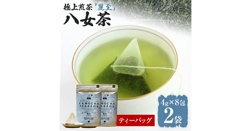 【ふるさと納税】【八女茶】原田茶園 極上煎茶ティーバッグ 麗至 64g 2袋（4g×8）×2 八女 極上 煎茶 福岡 ティーバッグ お茶